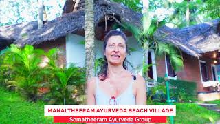 MSMARIA  from Italy is sharing her Ayurveda amp Yoga experience at Manaltheeram [upl. by Lebama]