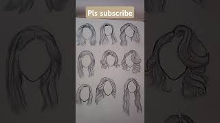 Different types of hairstyles for portrait drawing  portrait hairstyle haircut hair shorts [upl. by Aicillyhp992]