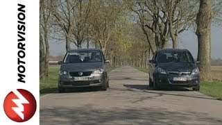 Opel Zafira vs VW Touran [upl. by Marrin]