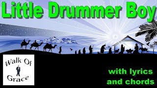 Little Drummer Boy  Christmas song with Lyrics and Chords [upl. by Oremoh939]