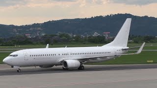 AirExplore Boeing 737 landing at Graz Airport  OMHEX [upl. by Eniawtna]