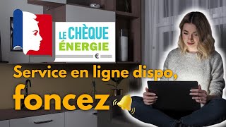 Chèque énergie  Service en ligne dispo foncez [upl. by Ayouqes]