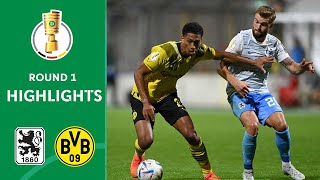 BVB moves to 2nd Pokal round  1860 München vs BVB 03  Highlights  DFB Pokal Round 1 [upl. by Cleon]