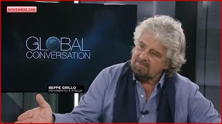 Beppe Grillo informazione e informato  Intervista a Euronews [upl. by Acireit448]