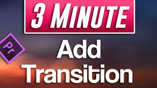 Premiere Pro  How to Add Transitions Between Clips [upl. by Sewellyn]