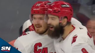 Hurricanes Roslovic Finishes Off Sweet Feed From Aho With Tidy Finish [upl. by Isolda]