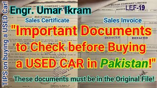 Important documents to check before buying a used car in Pakistan  Documents in Original File [upl. by Heda]