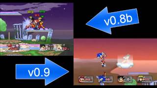 SSF2 v09 and 08b Comparison [upl. by Nodnart]