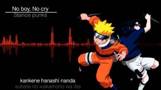 No boy No cry  Stance punks with lyrics Naruto Intro [upl. by Iden973]