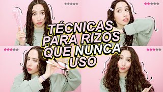 Técnicas para Peinar Rizos que NUNCA uso 🙅🏻‍♀️🚫 scrunch cepillos y más [upl. by Ghiselin]