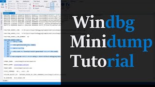 Windbg minidump basic tutorial  Extended [upl. by Engleman]