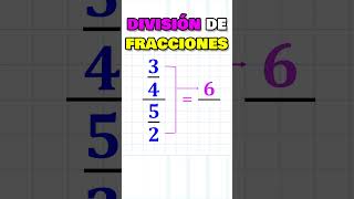 COMO DIVIDIR FRACCIONES FACIL Y RAPIDO DIVISIÓN DE FRACCIONES explicado paso a paso [upl. by Jeroma]