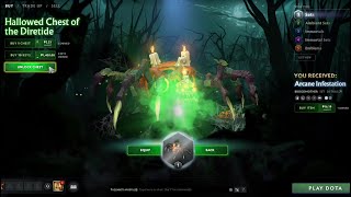 DOTA 2  I OPENED HALLOWED CHEST OF THE DIRETIDE ON MY BIRTHDAY [upl. by Ssur]