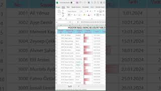 Excelde Tablo Başlığı Oluşturma Nasıl Yapılır shorts excel exceltricks [upl. by Barabbas176]