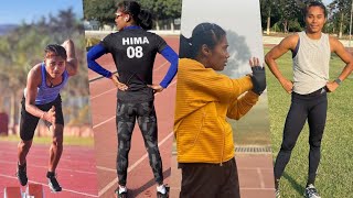 Hima Das 400m WorkoutTraining sessionhima dasGolden girl himadas Kinkar Maity [upl. by Zilada]