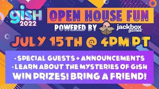 GISH 2022 Open House with Annabeth GISH Amazon Watch Misha Collins amp Jackbox Games [upl. by Enelia]