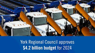 York Region 2024 Budget [upl. by Cosimo]