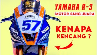 BEGINI TERNYATA  REVIEW YAMAHA R3 VERSI RACING WSSP300 ALDI SATYATOP SPEED 220KMJAM [upl. by Dnilasor]