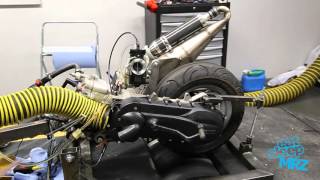 Piaggio Maxi 180LC Dyno  MRZ Tuned  38 PS [upl. by Geirk]