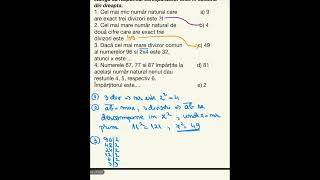 Testul 1  pag 54 Probleme care se rezolvă cu divizibilitate  Matematică 6 [upl. by Ahsienek]