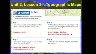 2 3 Part 2 Topographic Maps how to Find the Slope [upl. by Genvieve888]