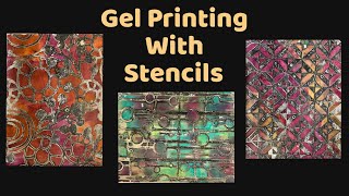 Gel Printing with Stencils  Creating Grungy Good Gel Prints Super Simple [upl. by Tootsie]