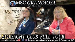 COSTICRUISE amp MSC GRANDIOSA Yacht Club Full Tour By Costi [upl. by Venita]