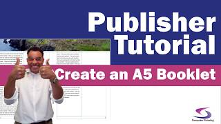 Publisher Tutorial Create and Print an A5 Booklet  See how you can create a brochure in Publisher [upl. by Alphonse]