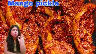 Mango pickle recipe Raw mango pickle Aam ka achar rawmangorecipe tanishasagarvlogs [upl. by Ahtreb]