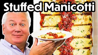 Stuffed Manicotti with HOMEMADE Crêpes AMAZING [upl. by Uok162]