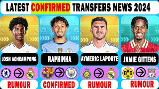 🚨THE LATEST CONFIRMED TRANSFER NEWS AND RUMOURS TRANSFERS 2024 RAPHINHA DAVIES XAVI RONALDO🔥 [upl. by Ahterod]