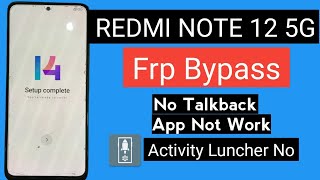 redmi note 12 5g frp bypass  redmi note 12 5g frp bypass withoutpc [upl. by Ynafets]