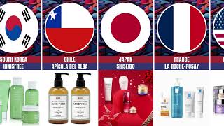 Top Beauty and Skincare Brands From Different Countries  Comparison 2024 4k [upl. by Ymmas]