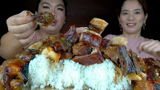 CRISPY LECHON LIEMPO AT MANOK MUKBANG  MUKBANG PHILIPPINES [upl. by Airamzul]