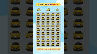 🕵️Find the odd one out emoji Car । Brain workout game 🎯 shorts shortsfeed youtubeshorts [upl. by Nahshu]