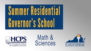 Summer Resident Governors Program Math amp Sciences [upl. by Truc]