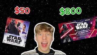 50 Vs 800 Star Wars Trading Card Box [upl. by Jentoft]