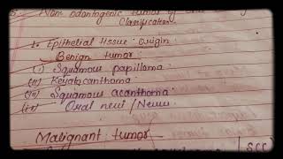 Non odontogenic tumor classification oral pathology [upl. by Theodoric976]