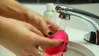 How To Use a Beautyblender Sponge  Beauty How To [upl. by Gambell]