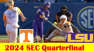 LSU vs Tennessee Softball Game Highlights 2024 SEC Tournament Quarterfinal [upl. by Ayekel]