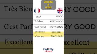 Fluently in French GREETINGS frenchforbeginners frenchlanguage [upl. by Gerik]