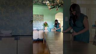 Green dining room makeover diningroommakeover diningroomwallpaper diningroomfurniture [upl. by Syla581]