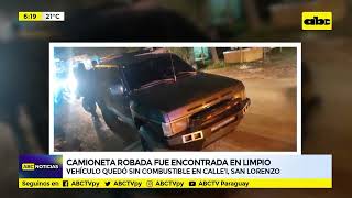 Camioneta robada en Limpio fue encontrada [upl. by Bing]