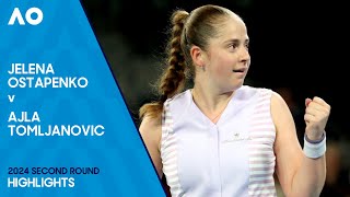 Jelena Ostapenko v Ajla Tomljanovic Highlights  Australian Open 2024 Second Round [upl. by Assilrac171]