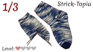 Einfache Socken  Herrensocken stricken leicht gemacht  Video 13  Der Schaft [upl. by Teressa]