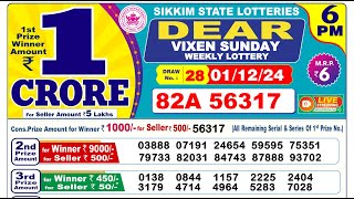 🔴Lottery Sambad Today 0600pm 011224 Dear Lottery Result Pdf Download [upl. by Linea]