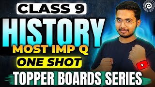 COMPLETE HISTORY MOST IMPORTANT QUESTION FOR CLASS 9th  One Shot  Hussain Sir [upl. by Werby]