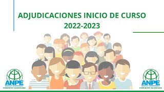 ADJUDICACIONES DE INICIO DE CURSO 202223 [upl. by Auhsot]