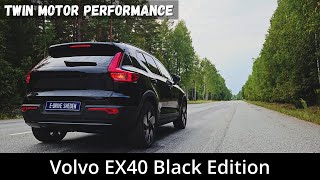 2025 Volvo EX40 Black Edition Twin 442hp  Walkaround  Acceleration  Fly by  Range test  4K [upl. by Willis125]