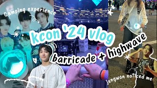 concert diaries  KCON 24 VLOG getting barricade my camping experience biases noticing me [upl. by Abert864]